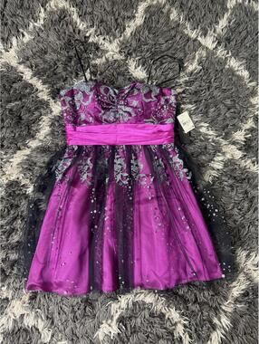 MXI Juniors Special Occasion Dress Women’s Size 13 Fuchsia Pink Brand New NWT